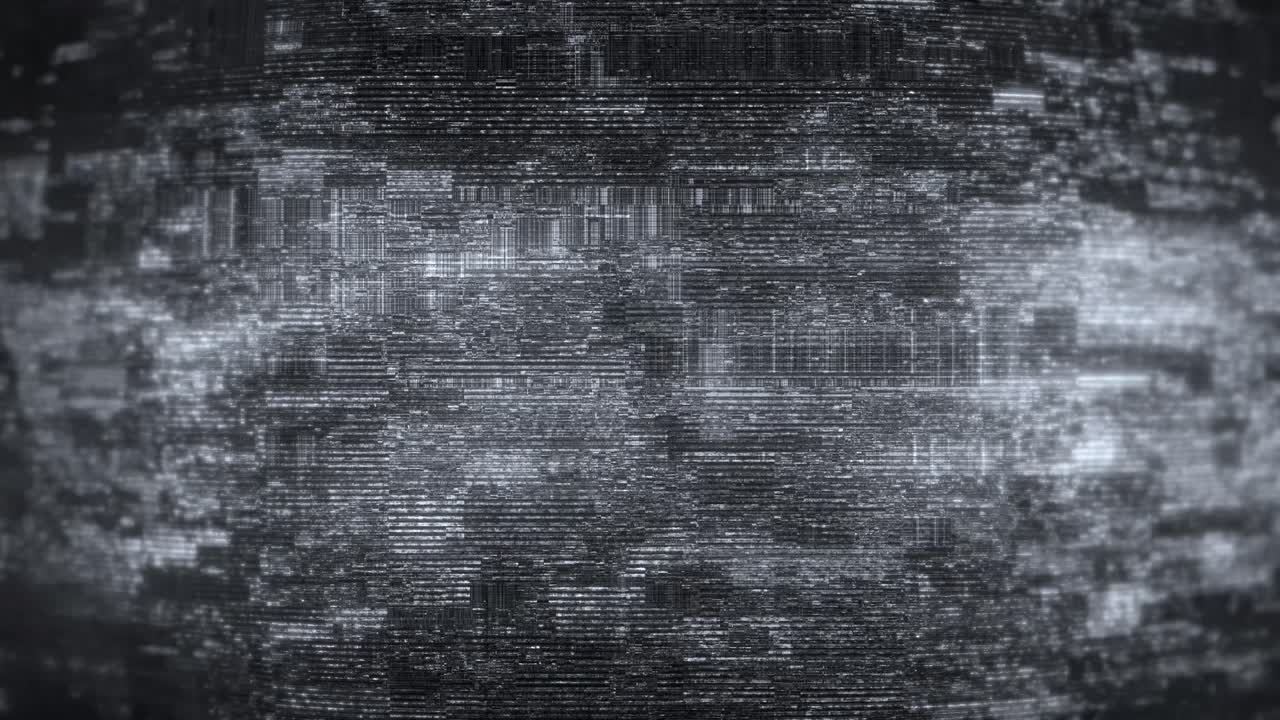 Sfondo astratto con glitch digitale e rumore statico