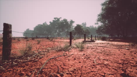 detail of old rural fencing with shallow focus