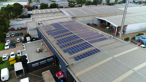 fly over of solar power panels