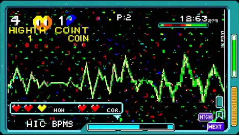 Pixelated Heart Game Screen