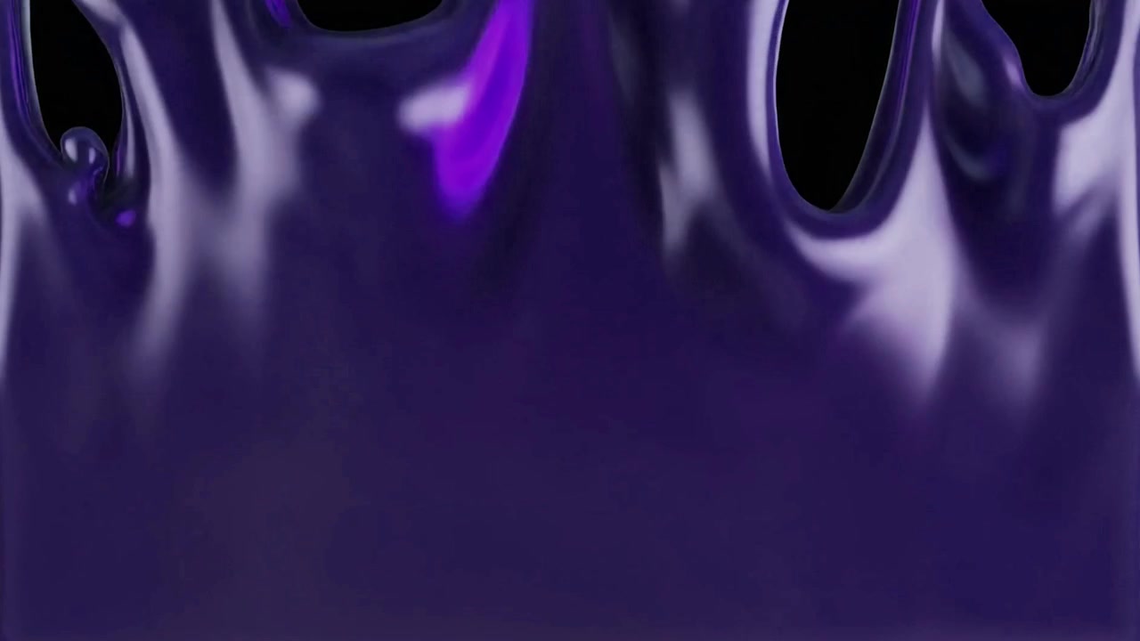 Liquido viola denso che cola su sfondo nero