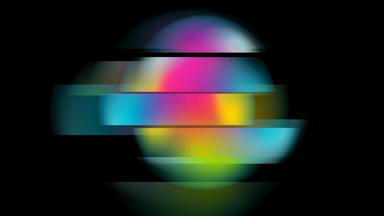 círculo distorsionado colorido fondo de movimiento geométrico abstracto