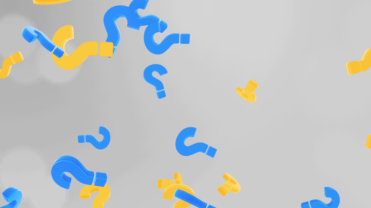 떨어지는 질문표