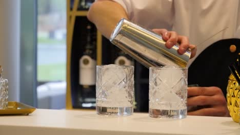 bartender preparing cocktails