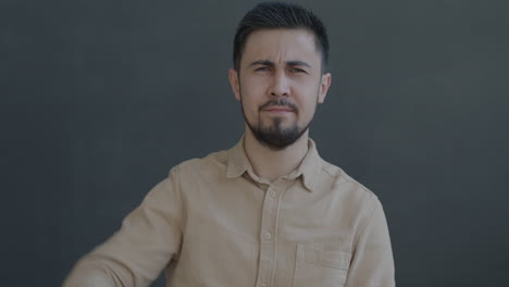 man disapproving