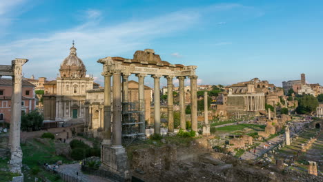 Time-Lapse-of-Roman-Forum-in-Rome-,-Italy