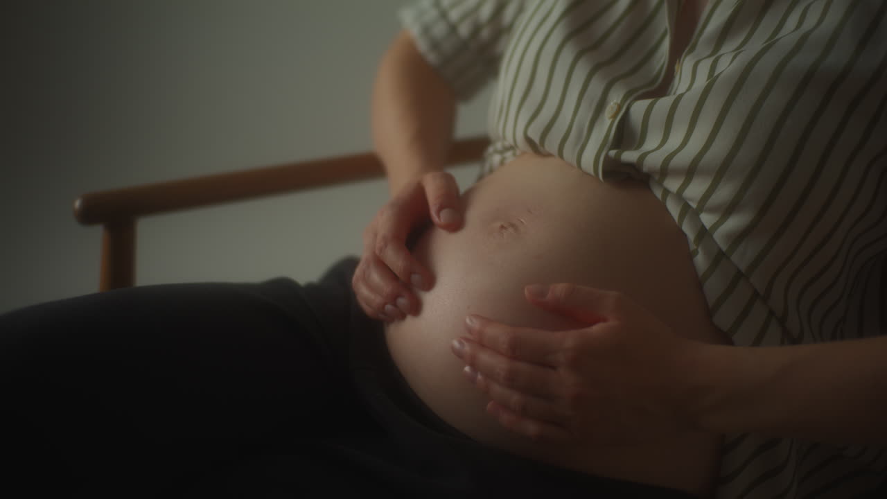 Pregnant Woman Close Up Belly