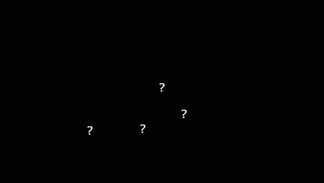 animated kinetic moving animation of question marks questioning ?