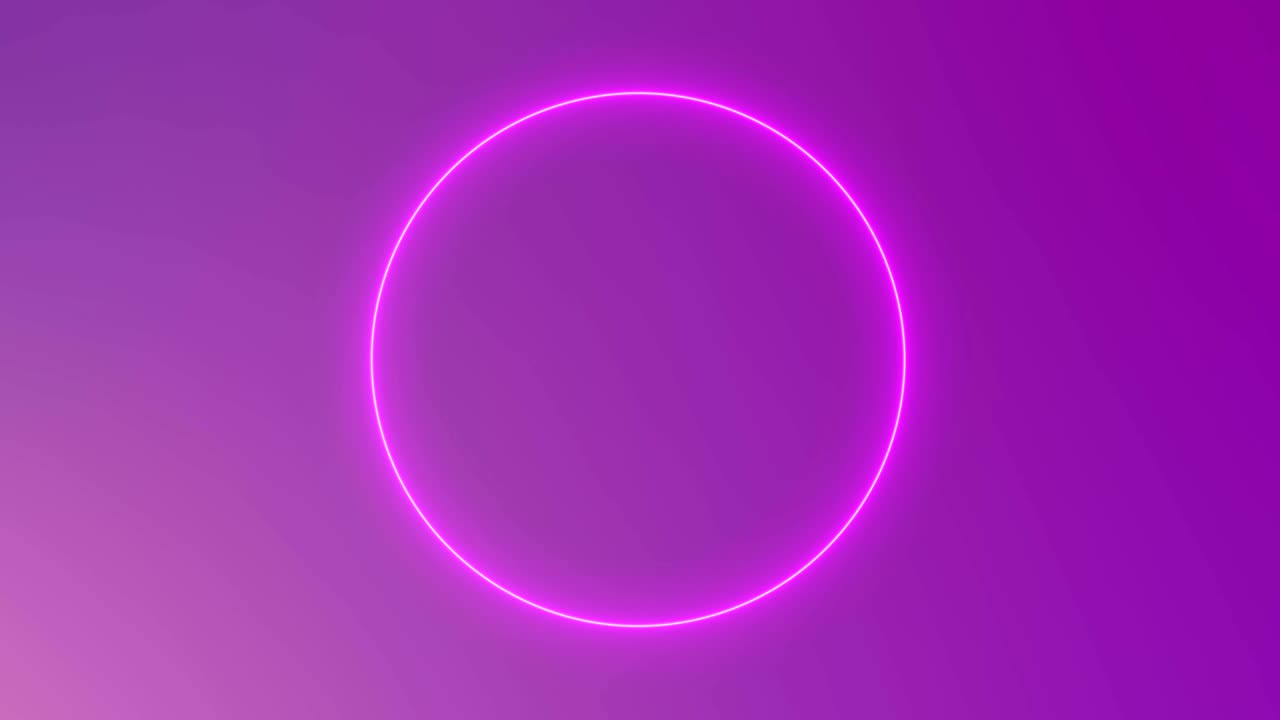 abstract neon circle loop motion background purple