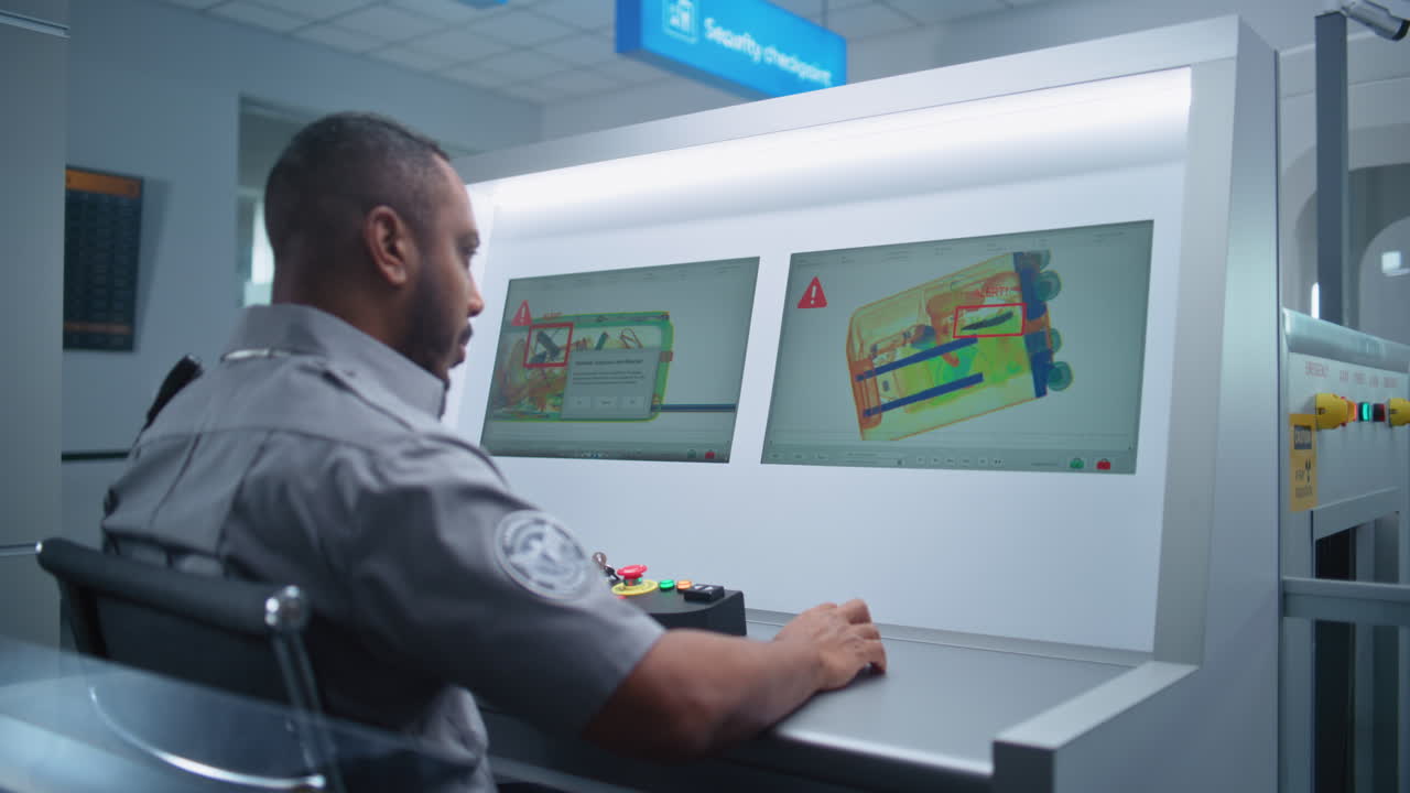 punto de control de seguridad del aeropuerto