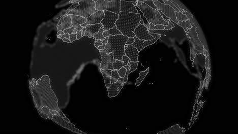 Simbabwe-Land-Alpha-Für-Die-Bearbeitung-Von-Datenanalyse-Technologie-Globus-Drehung,-Filmisches-Video-Zeigt-Einen-Digitalen-Globus,-Der-Sich-Dreht-Und-Auf-Eine-Simbabwe-Land-Alpha-Vorlage-Für-Die-Bearbeitung-Heranzoomt