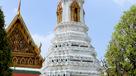 stupa and temple architecture in bangkok, thailand