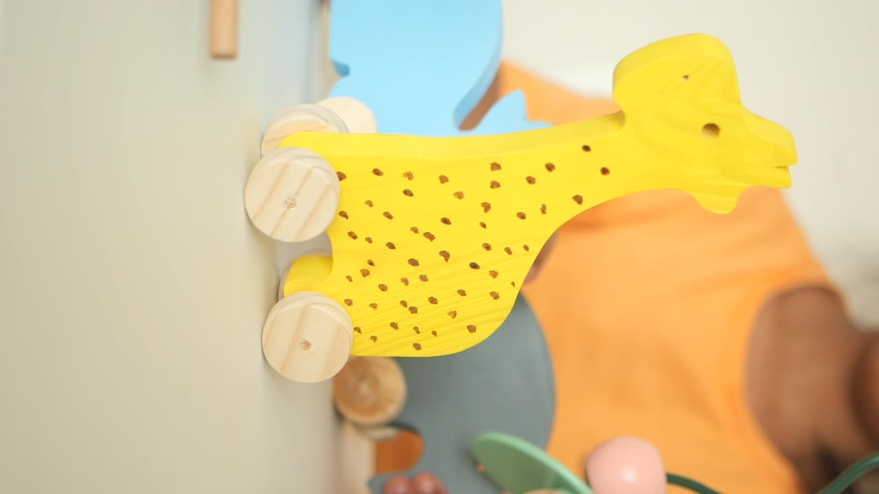Wooden Giraffe Push Toy for Kids