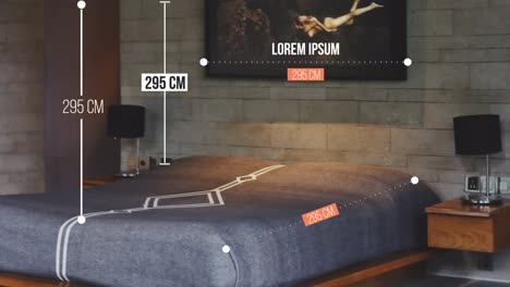 modern kitchen and bedroom design with measurements