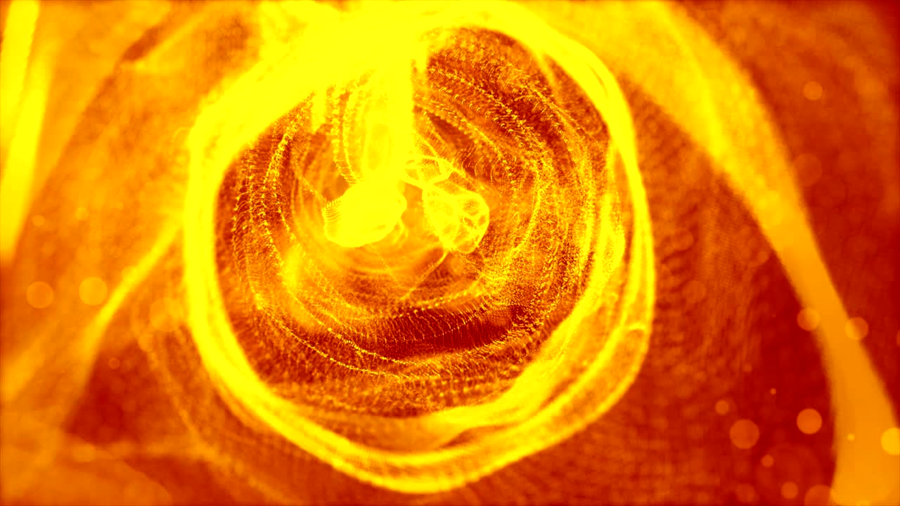 abstracto digital partículas de oro fondo de flujo de onda