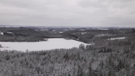 paisajes invernales épicos cerca de la frontera del norte de rhine-westphalia y rhineland-palatinate en alemania occidental, europa