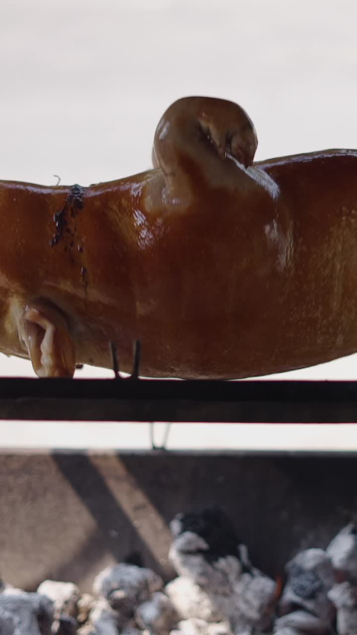 Roasted Pig on a Spit