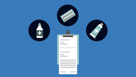 lista de comprobación de órdenes médicas animación de documentos