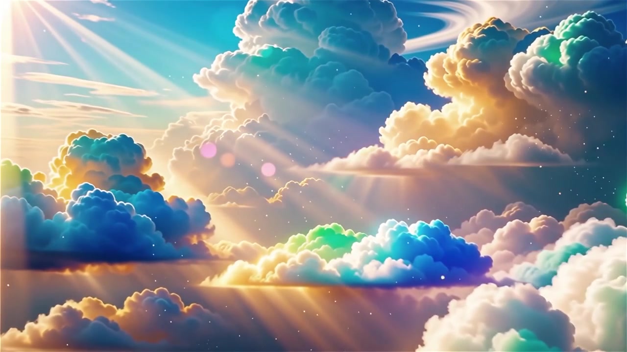 Christian Heavenly Light Worship Background