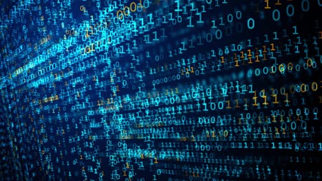 4k 3d flowing data futuristic big data information technology loop animation.