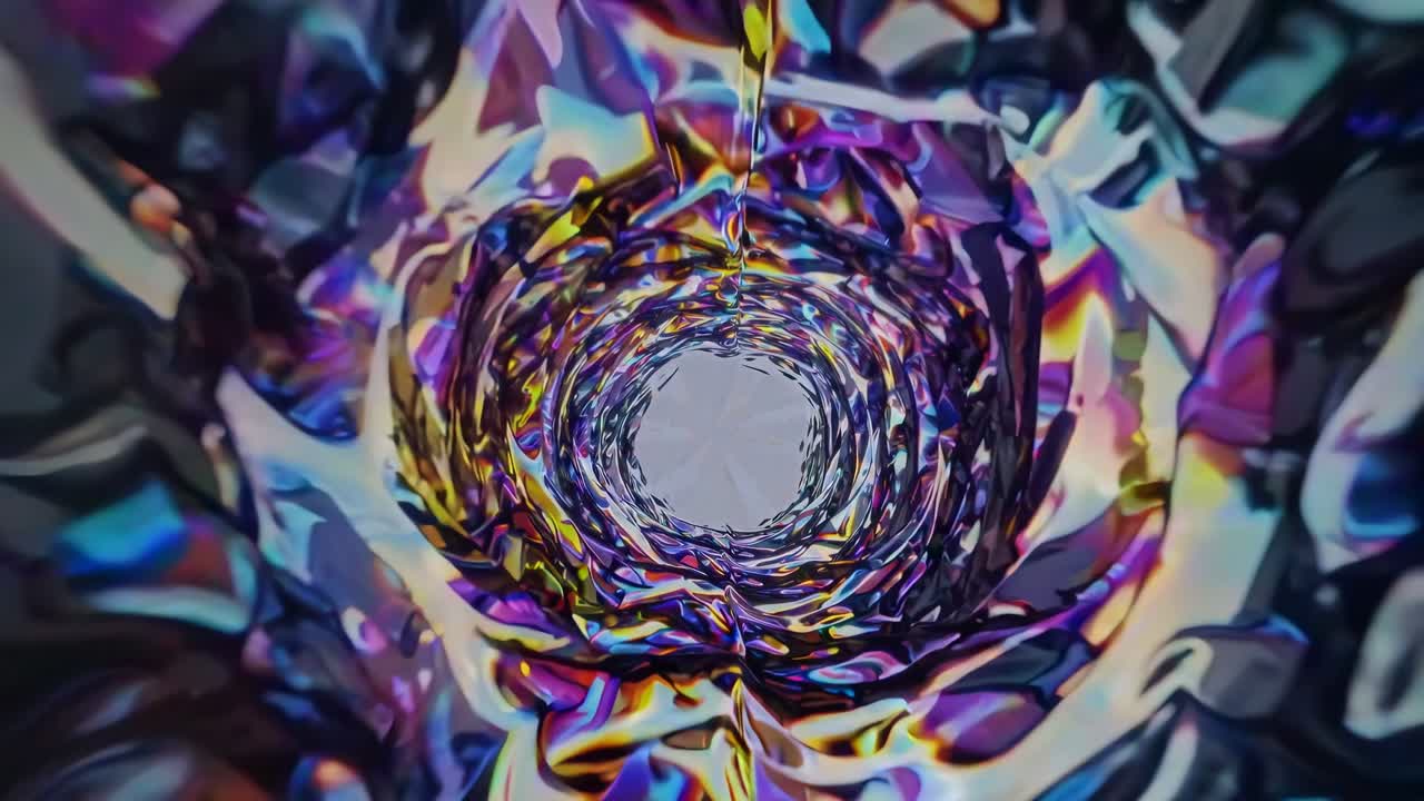 Abstract vortex of swirling colors