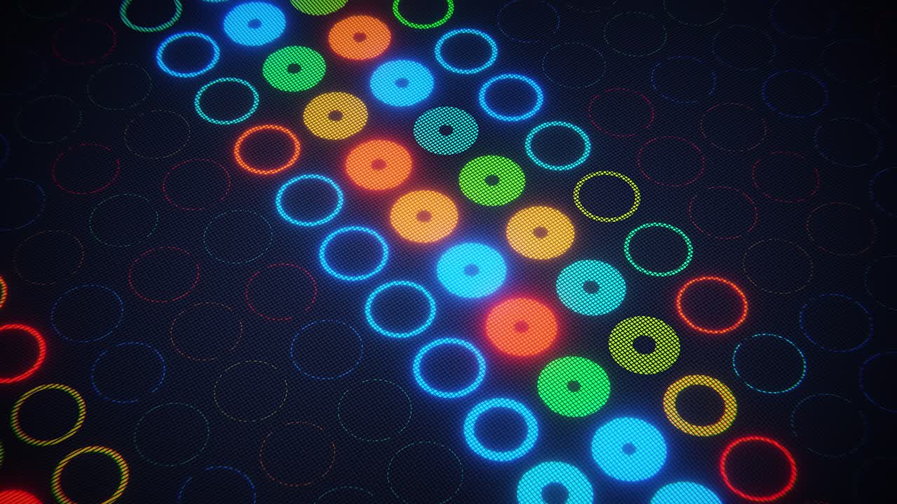 Sfondo Astratto Dinamico con Cerchi Colorati Luminosi