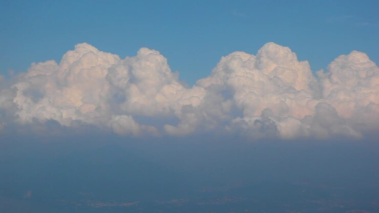 Slow moving cumulus clouds in Italy