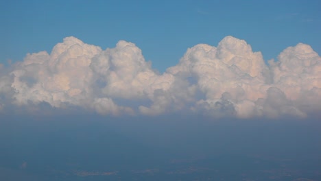 slow moving cumulus clouds in italy