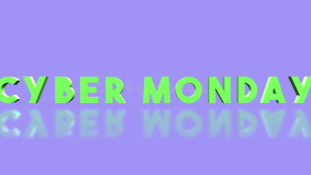 신선한 보라색 색조에 롤링 사이버 월요일 텍스트