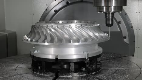 metalworking cnc milling machine. cutting metal modern processing technology.