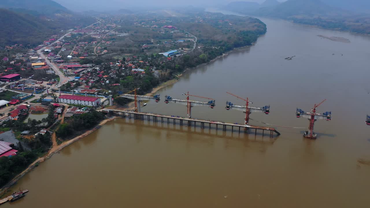 Bridge Construction Over Mekong River