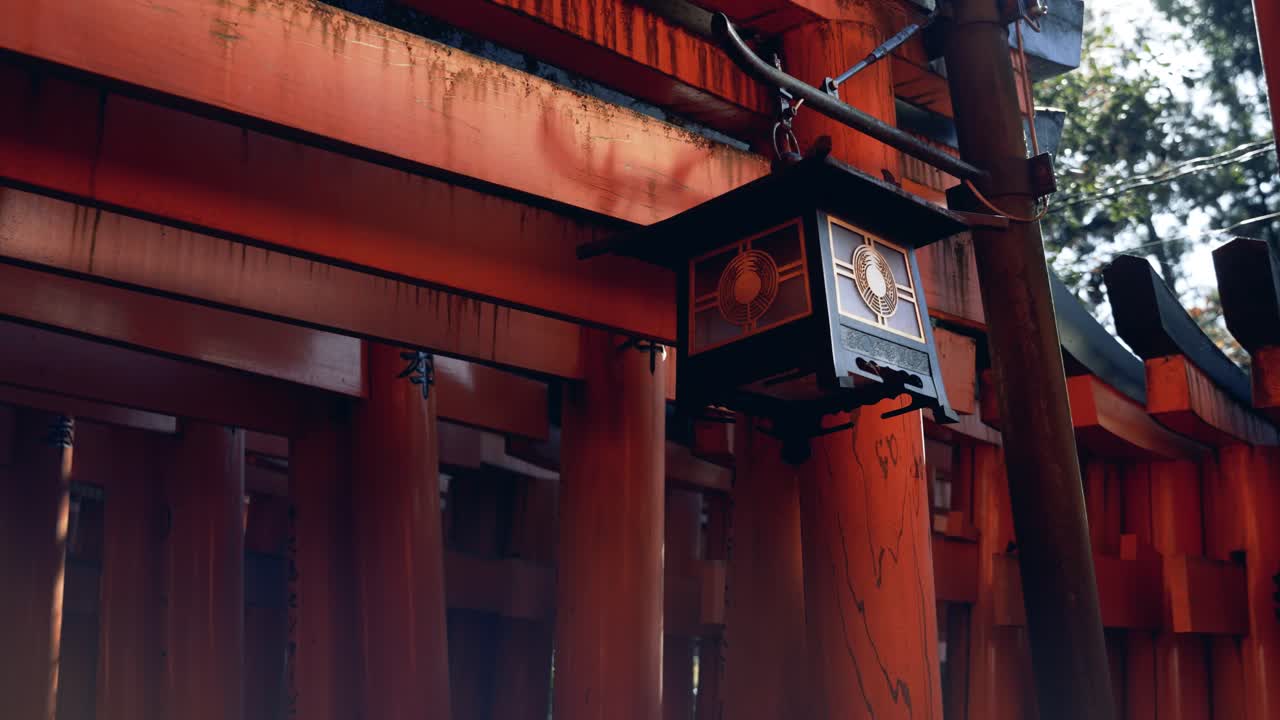The Red Torii Gates at Fushimi Inari Shrine in Kyoto Japan