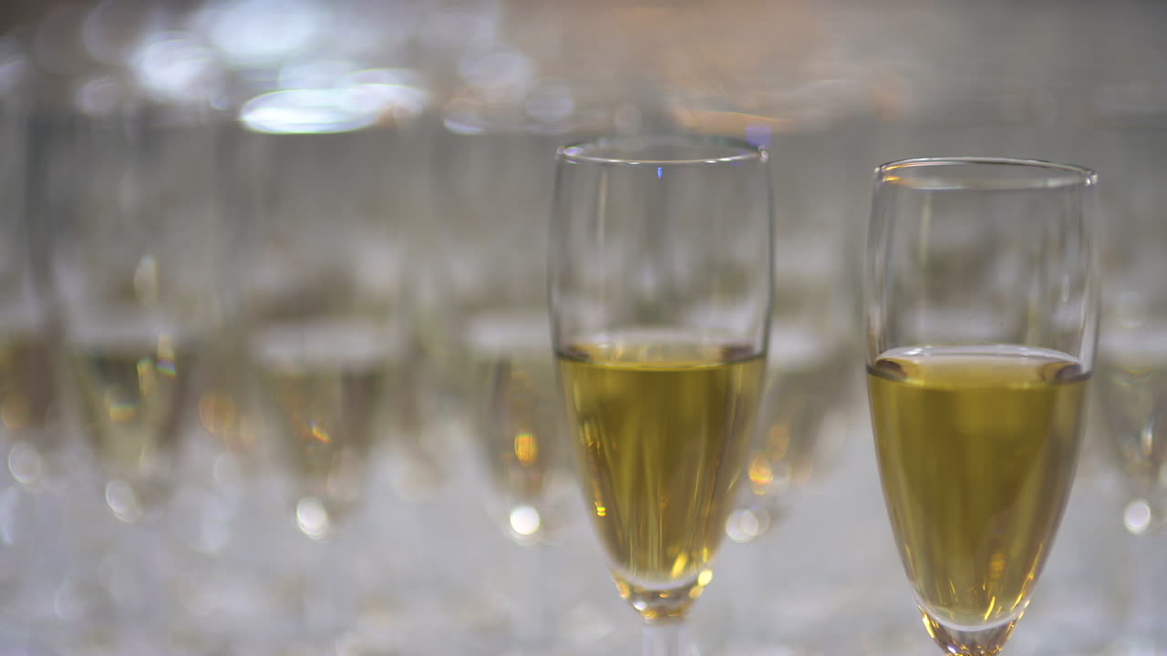 Champagne Glasses at New Year's Eve Party