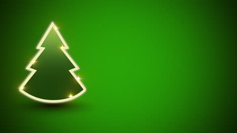 árboles de navidad con luz dorada en degradado verde