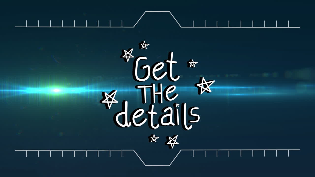 Animation of stars over futuristic blue digital background in school setting