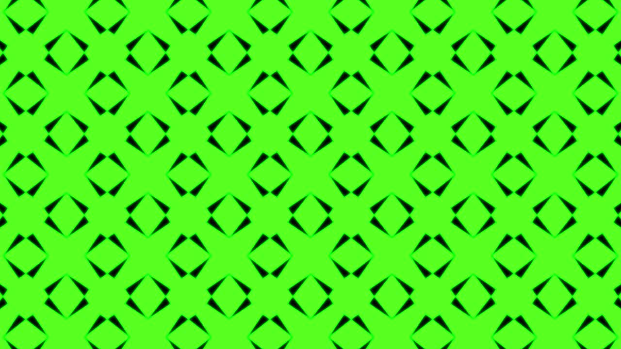 Abstract green geometric seamless pattern background. Abstract Stripes Kaleidoscope Loop. Fast Psychedelic Colorful Kaleidoscope VJ background. Disco Abstract Motion Background. Kaleidoscope effect