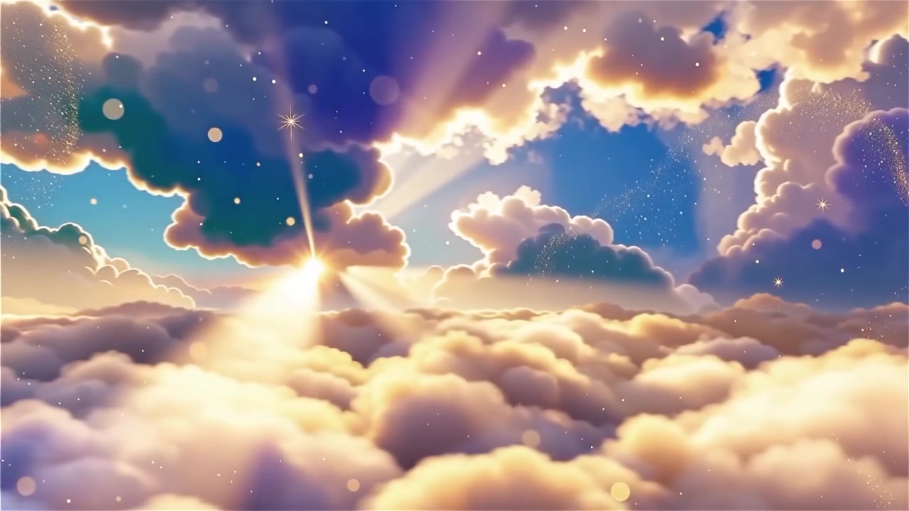 Christian Heavenly Light Worship Background