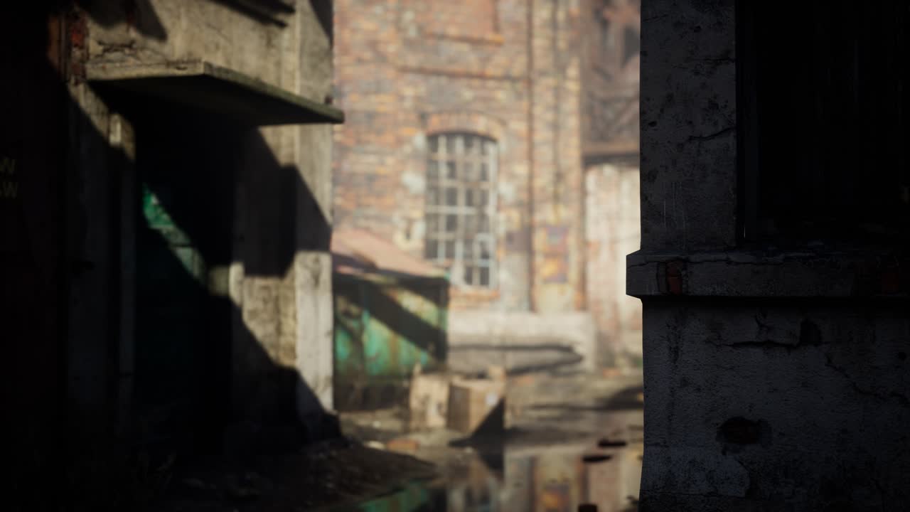 코로나바이러스 코로나19 전염병으로 인해 버려진 공장이 비어 있습니다.