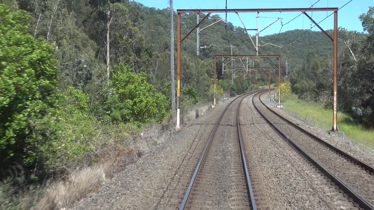 Train drivers view passing another train 2