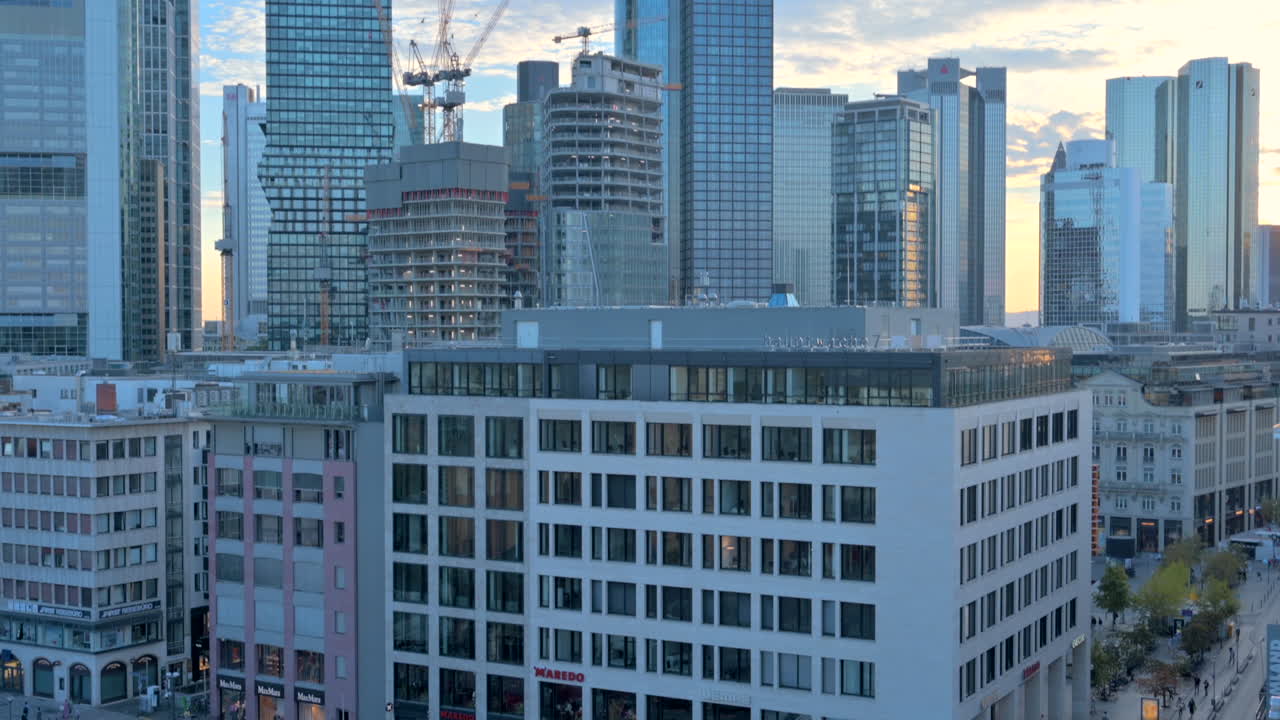 Frankfurt, Germany - November 13, 2022: View of the Four Frankfurt skyscraper project in the city