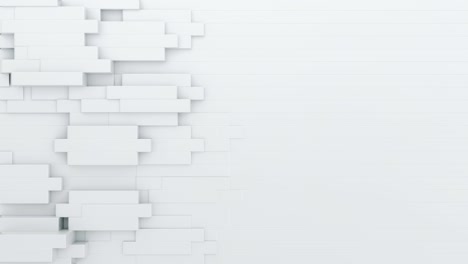 ladrillos blancos que se mueven en la pared. animación 3d sin costuras abstracta. fondo de diseño de movimiento. 4k uhd 3840x2160.