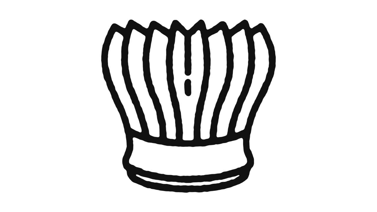 imágenes de animación del icono del sombrero del chef y canal alfa