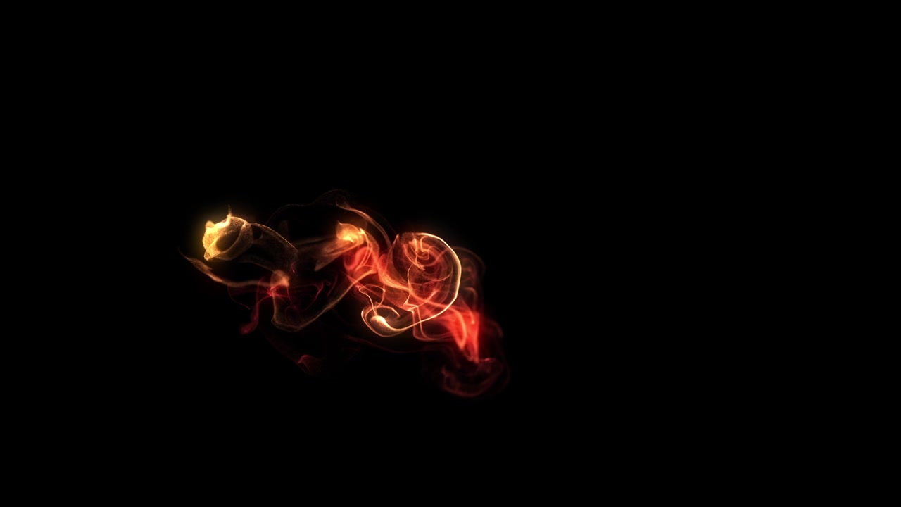 Abstrakte visuelle effekter af ild og røg