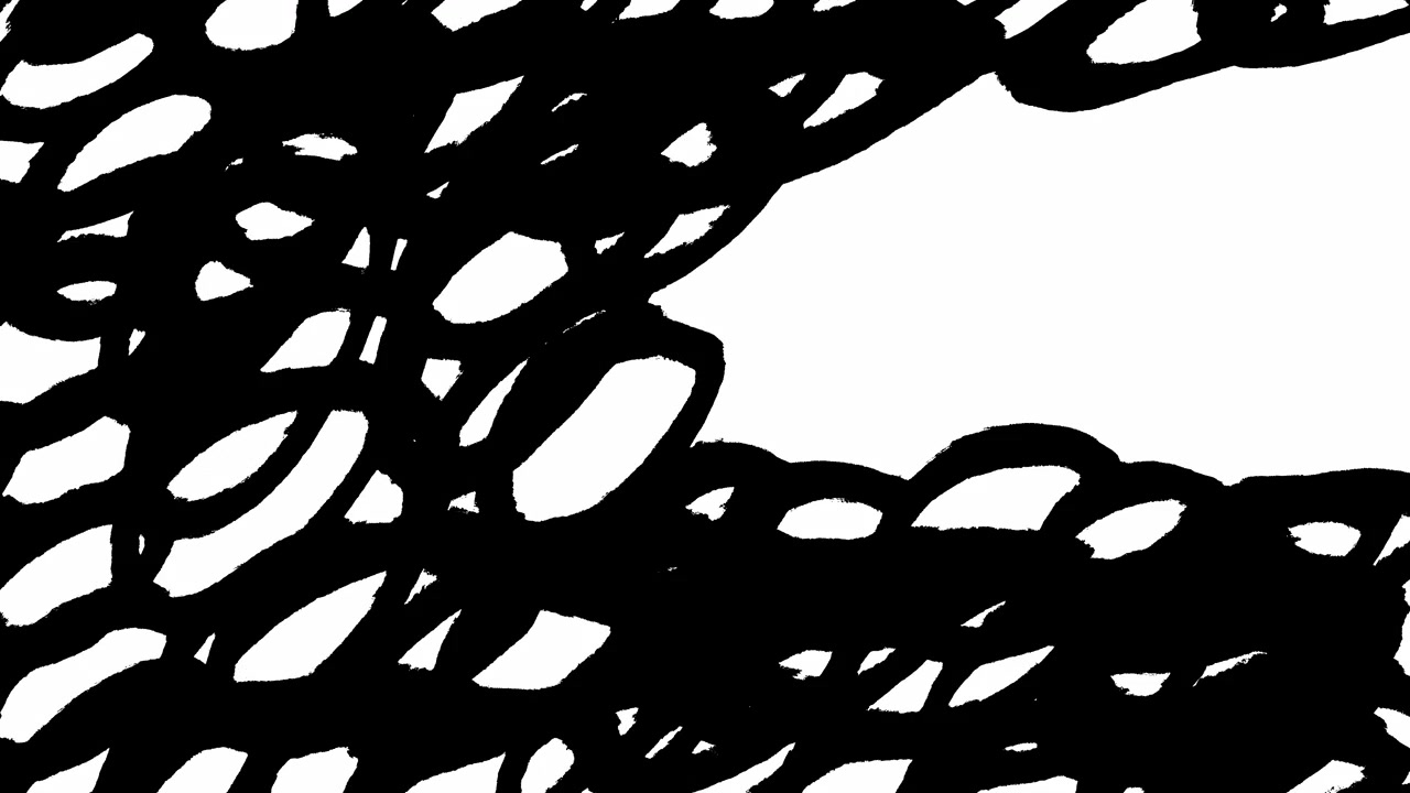 Transizione dinamica con pennellata nera disegnata a mano