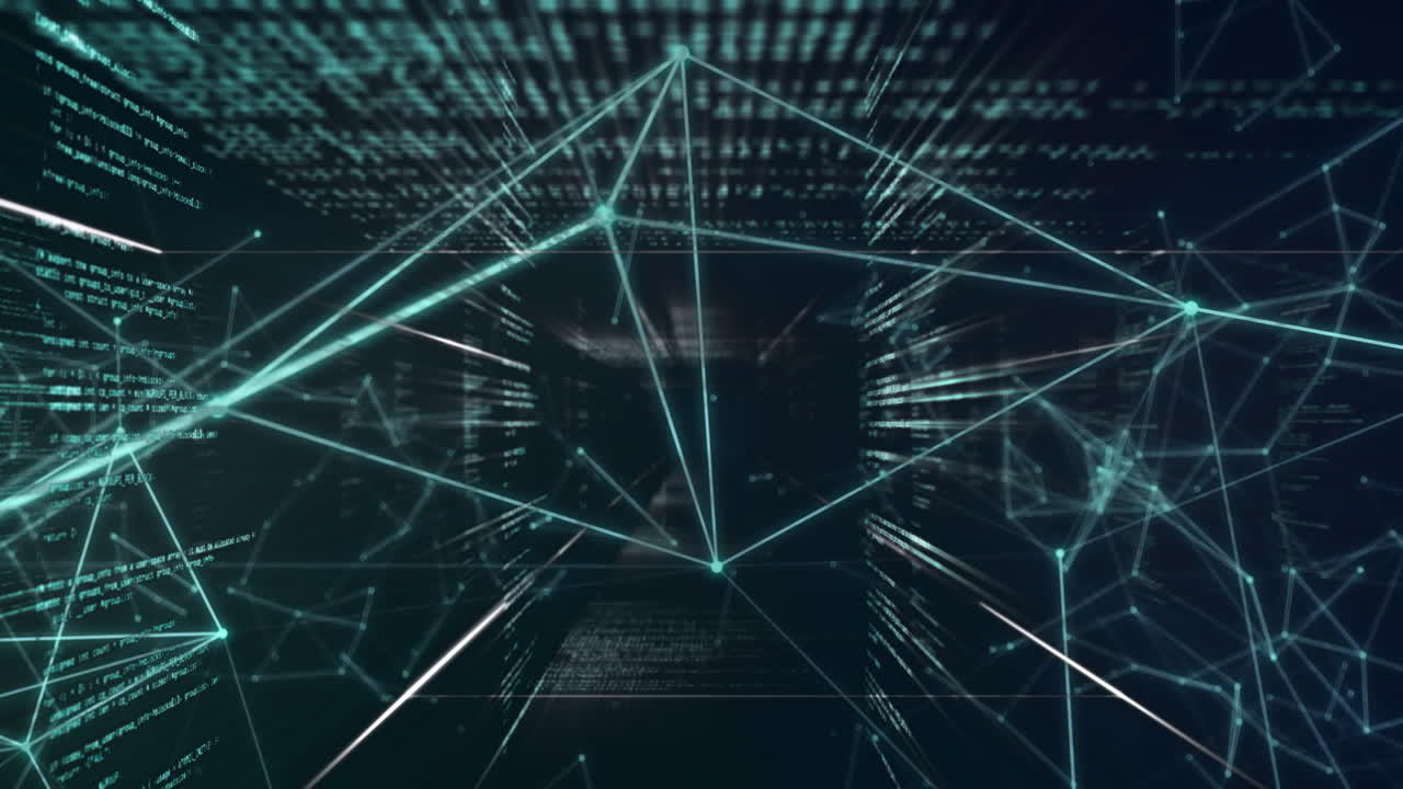Animation of data processing over network of connections