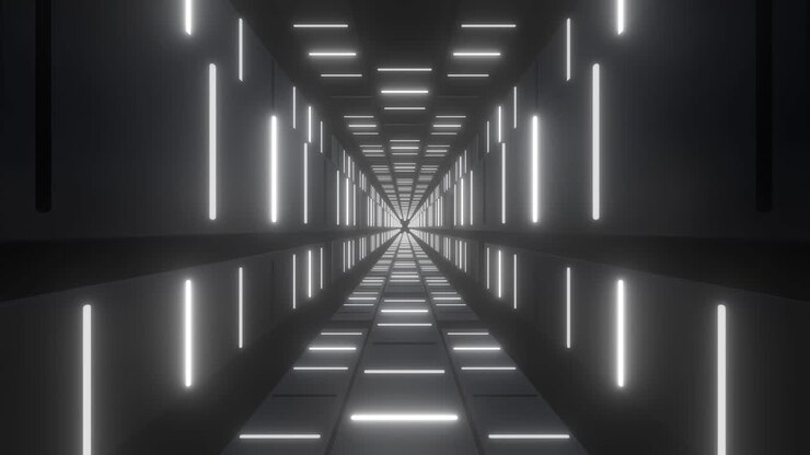 el túnel luminoso futurista