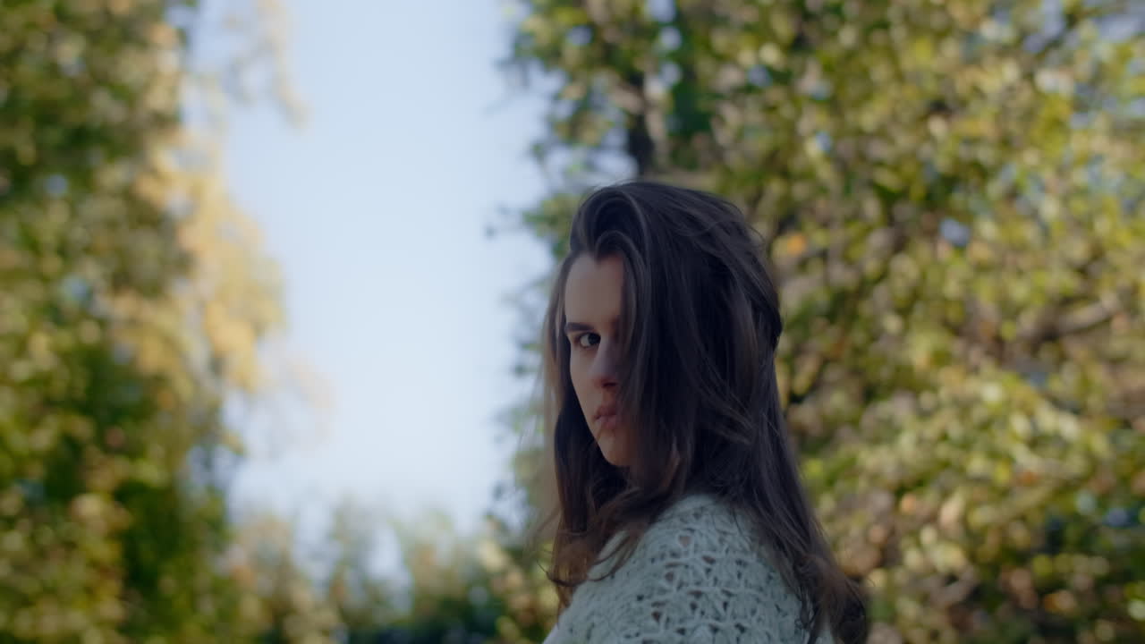 Two Women in Autumn Park