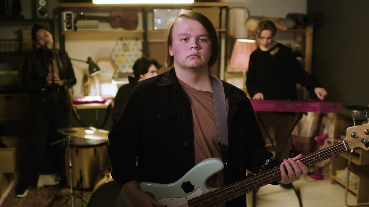 músico en un estudio