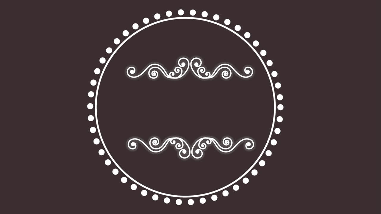 우아한 원형 프레임 비디오 애니메이션