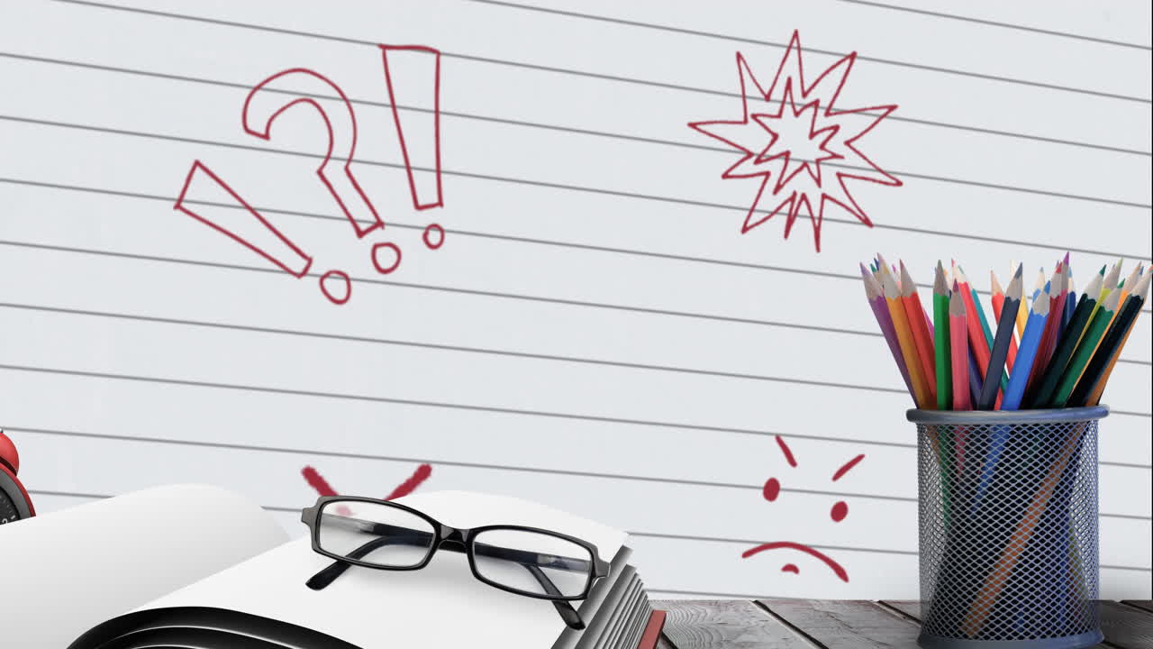 ⁇ 색 선으로 된 종이에 그림을 그리는 것에 대한 학교 장비